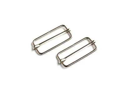 1 1/2" Silver Slider Buckles --- Sallie Tomato