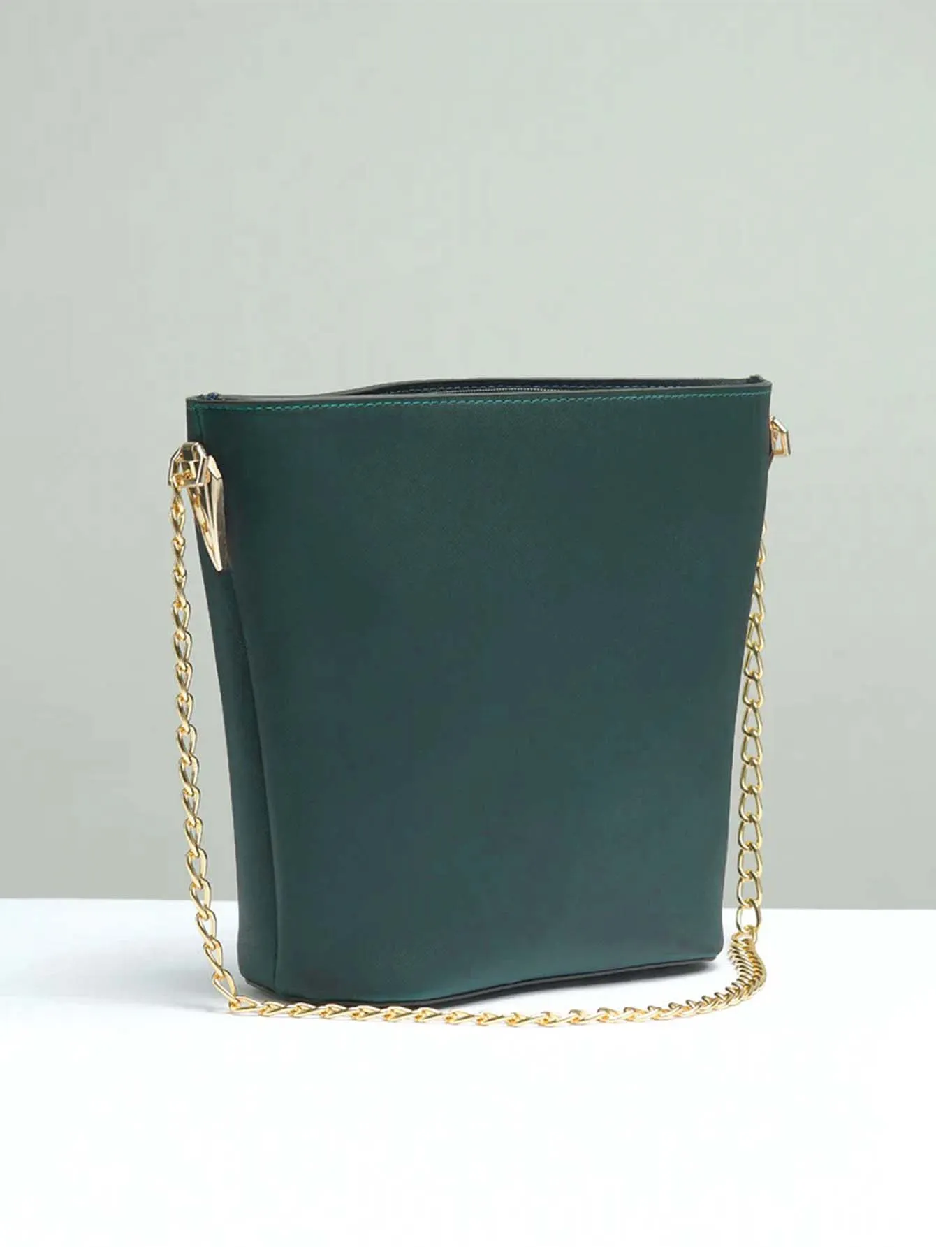 2pcs Bucket Tote Bag With Pouch - Dark Green - FD ⚡