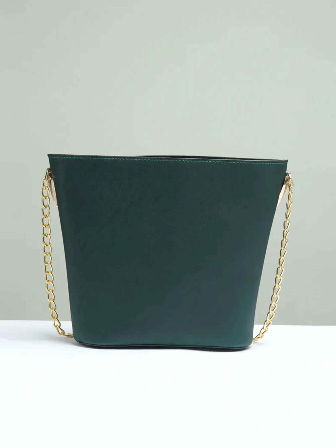 2pcs Bucket Tote Bag With Pouch - Dark Green - FD ⚡