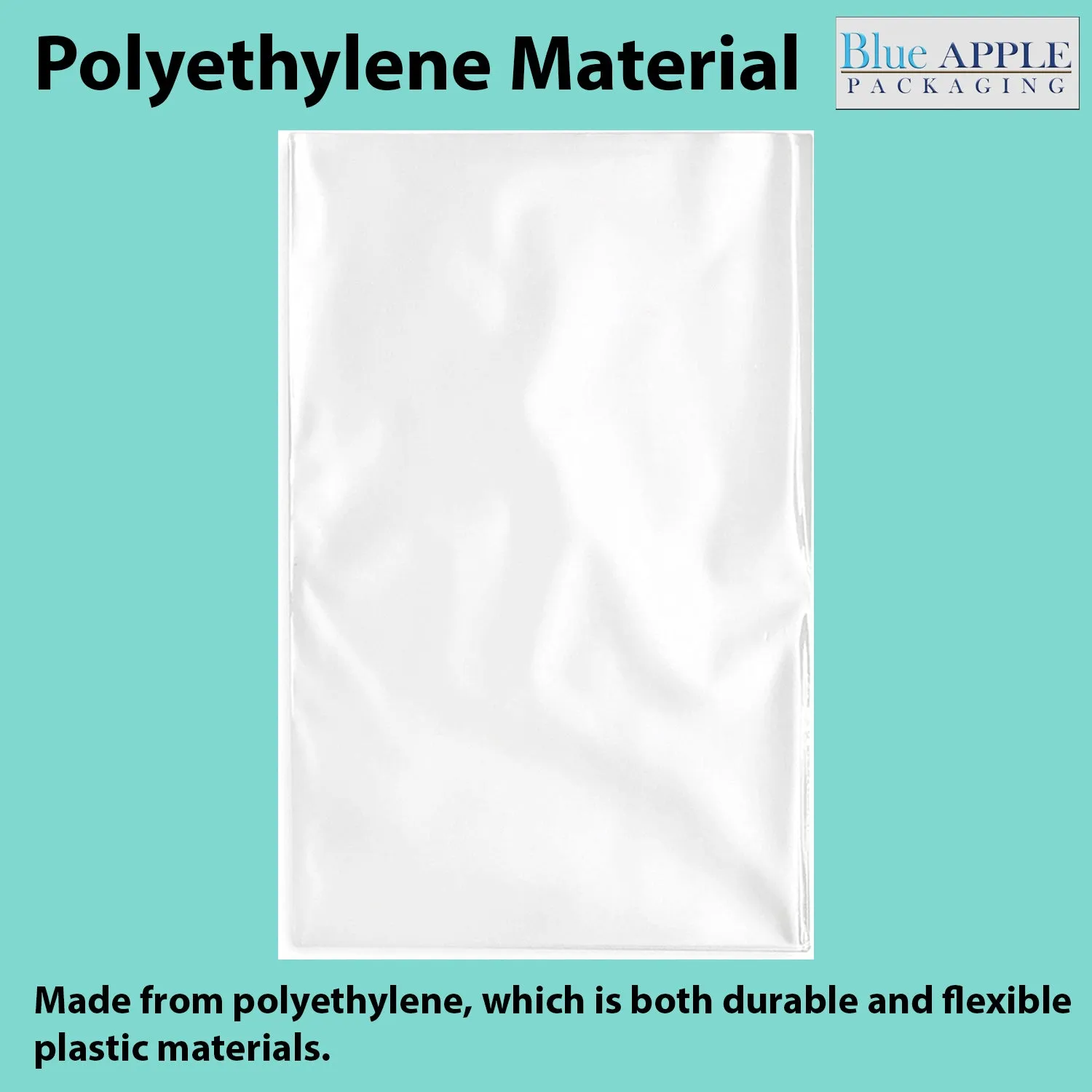 30X40 inches Clear Flat Poly Bags 2Mil Open Top (LDPE)