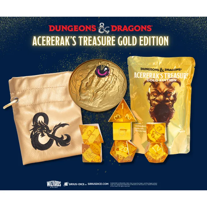 Acererak's Treasure D&D Blind Bag - Sirius Dice Gold Edition
