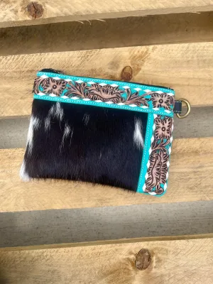 AE16440  Genuine Leather Tooled Parker Crossbody