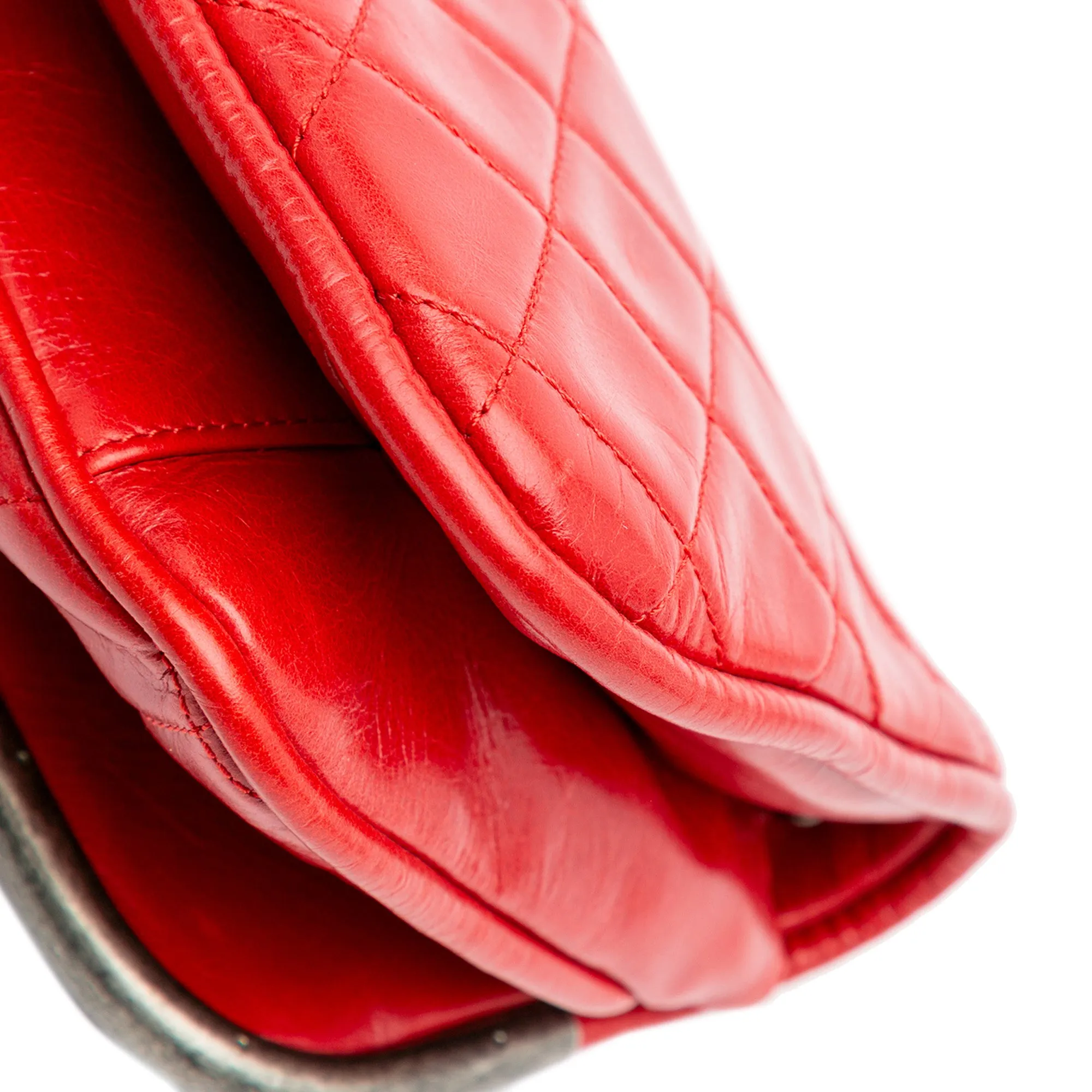 Aged Calfskin CC Chain Frame Flap