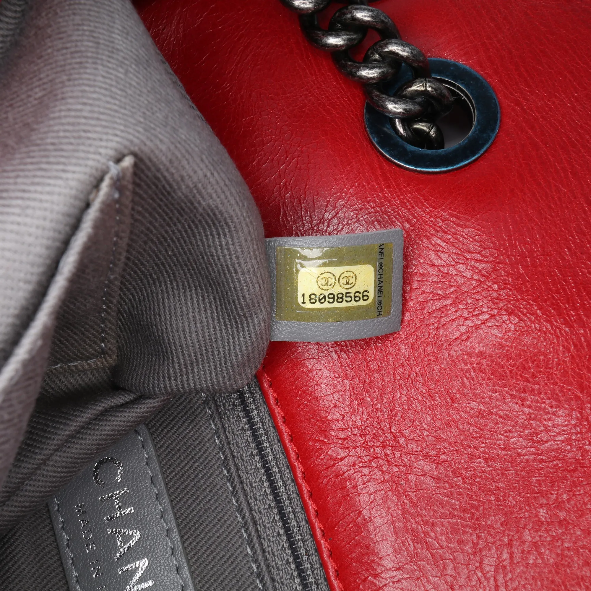 Aged Calfskin CC Chain Frame Flap