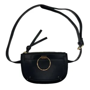 Aldo Gold Chain Strap Zipped Black Bag Crossbody