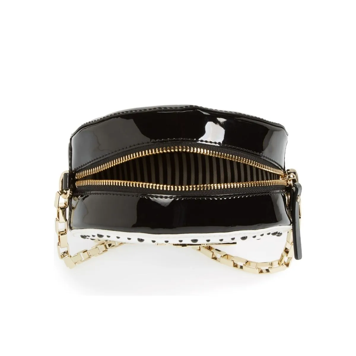 All Aboard – Glimmerton Station Clock Patent Leather Crossbody Bag
