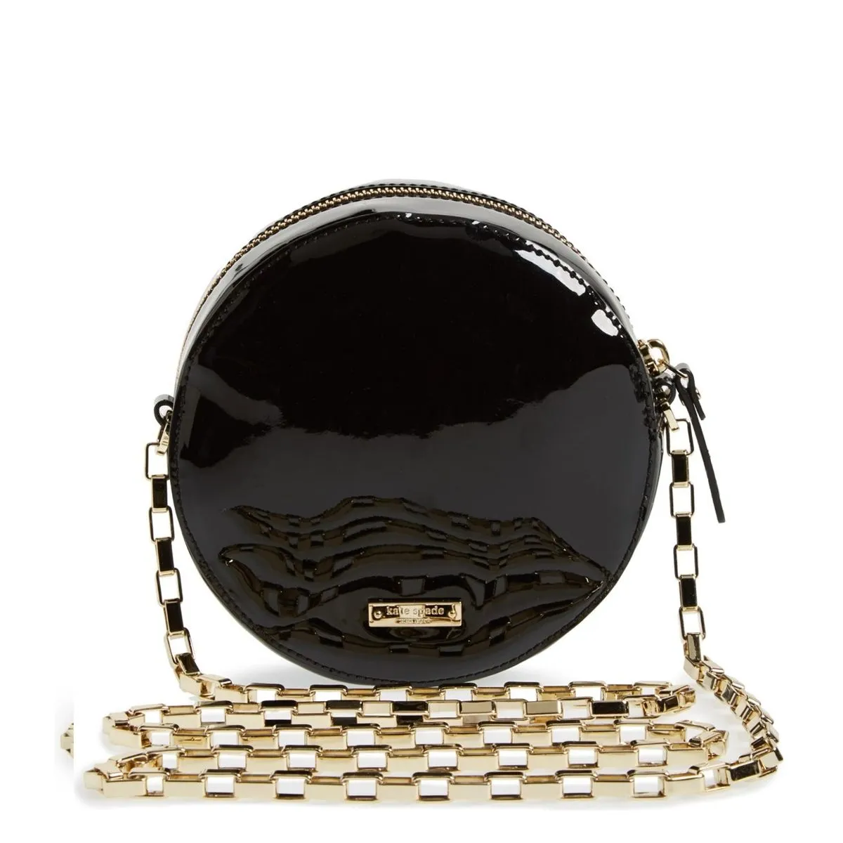 All Aboard – Glimmerton Station Clock Patent Leather Crossbody Bag