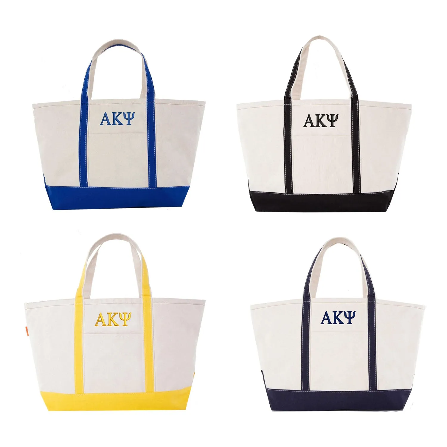 Alpha Kappa Psi Large Canvas Boat Tote