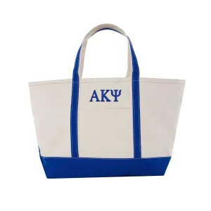 Alpha Kappa Psi Large Canvas Boat Tote