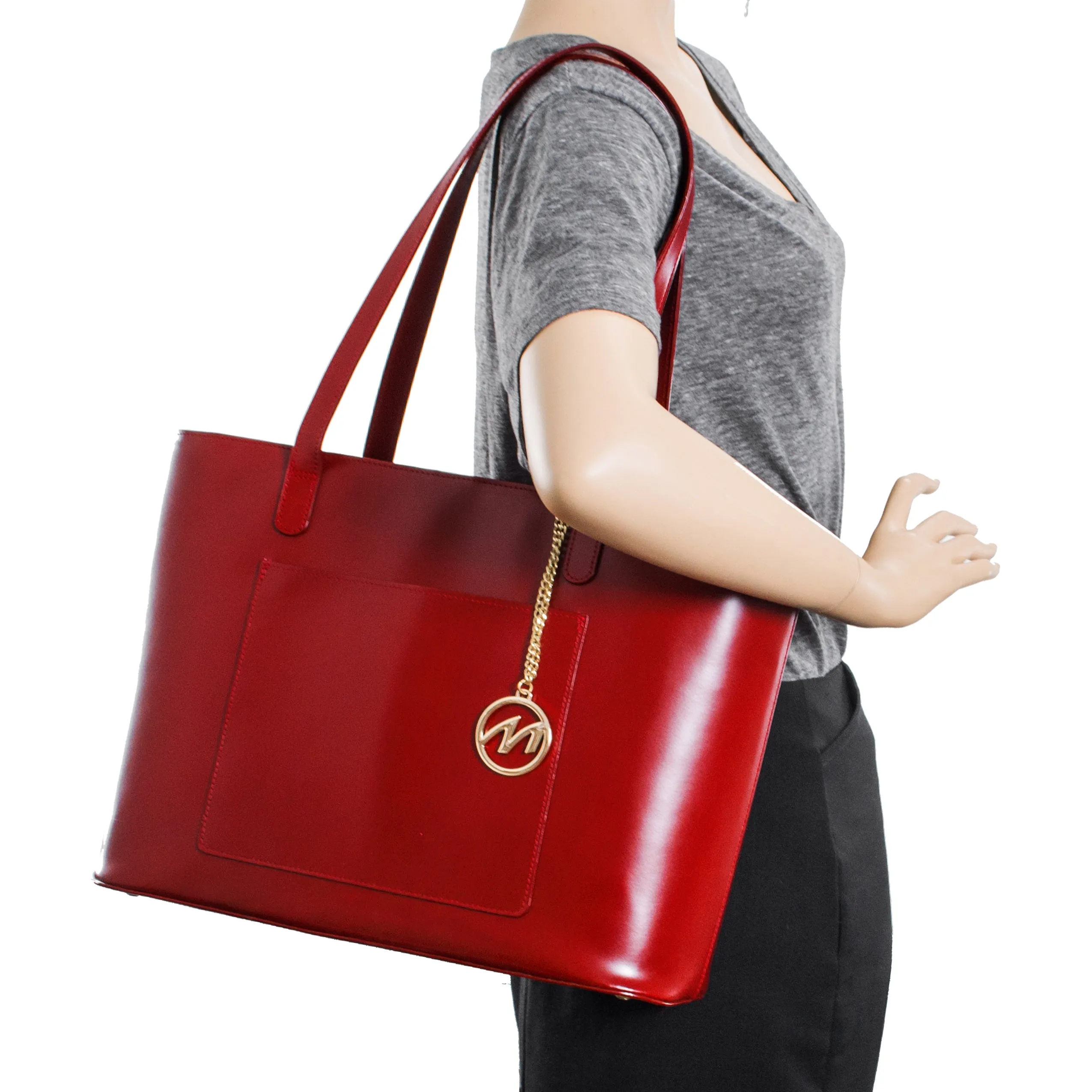 ALYSON | Leather Tablet Tote