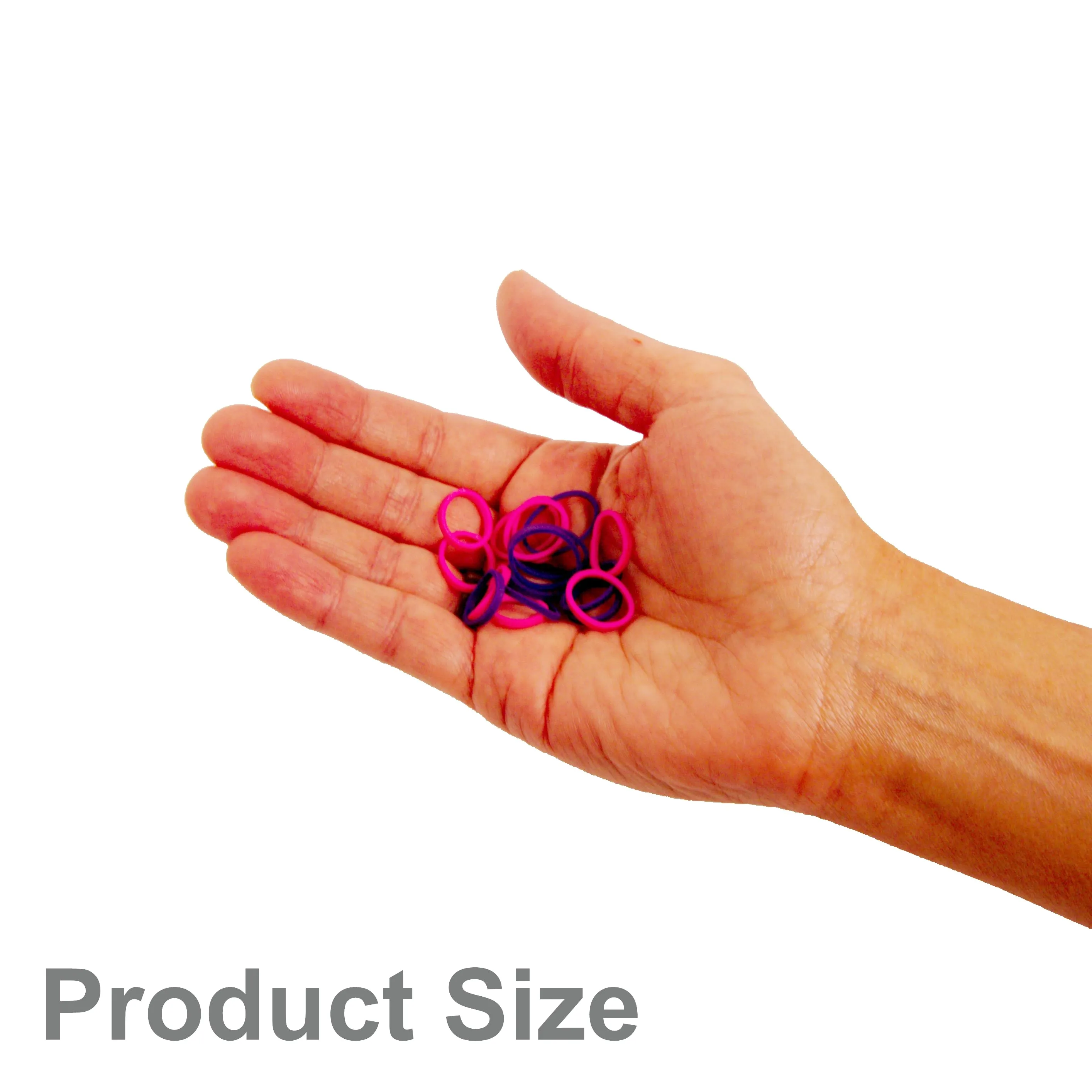 Amelia Beauty | 1/2in, Purple, Elastic Rubber Band Pony Tail Holders | Made in USA, Ideal for Ponytails, Braids, Twists, Dreadlocks, Styling Accessories for Women, Men and Girls | 1000 Pack