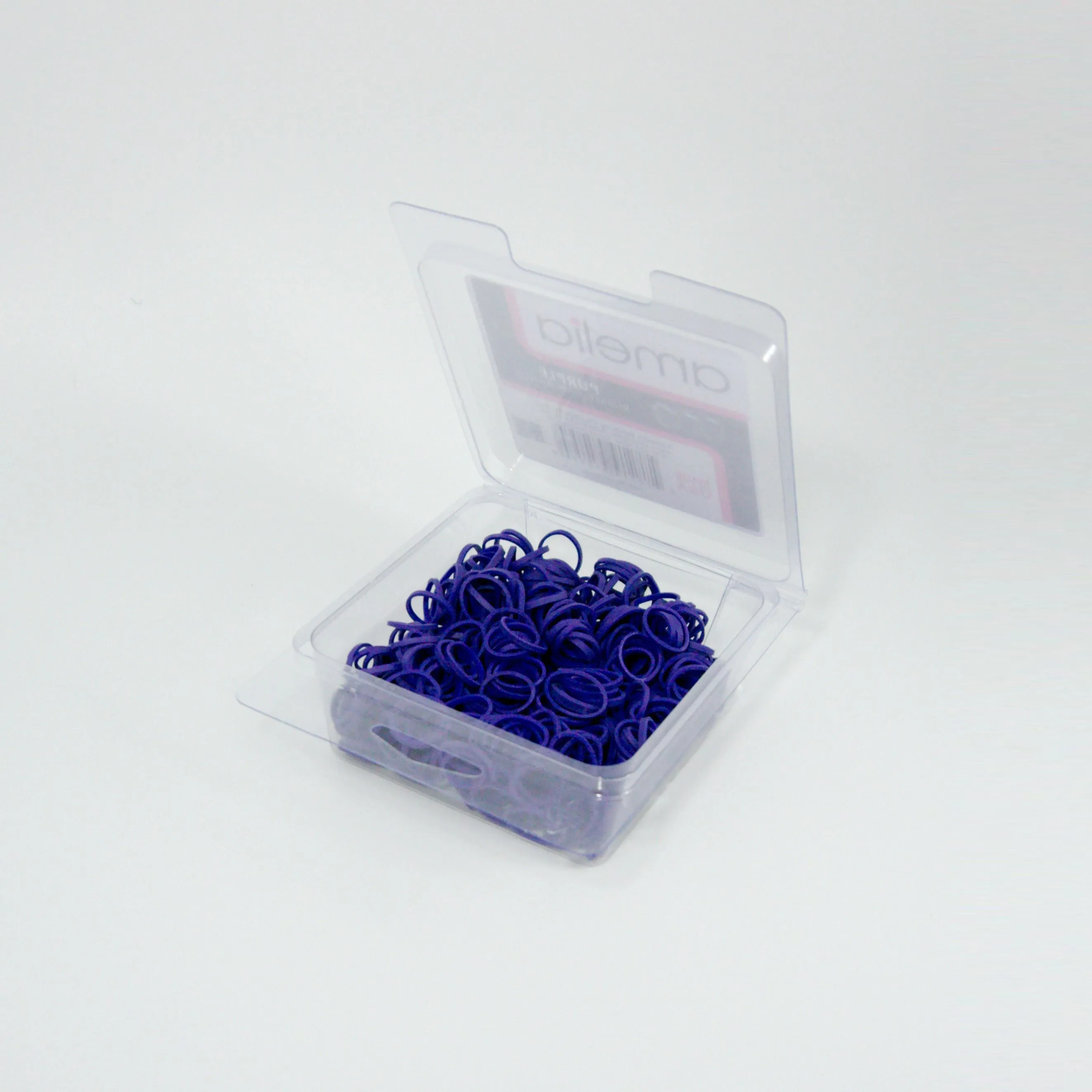 Amelia Beauty | 1/2in, Purple, Elastic Rubber Band Pony Tail Holders | Made in USA, Ideal for Ponytails, Braids, Twists, Dreadlocks, Styling Accessories for Women, Men and Girls | 1000 Pack
