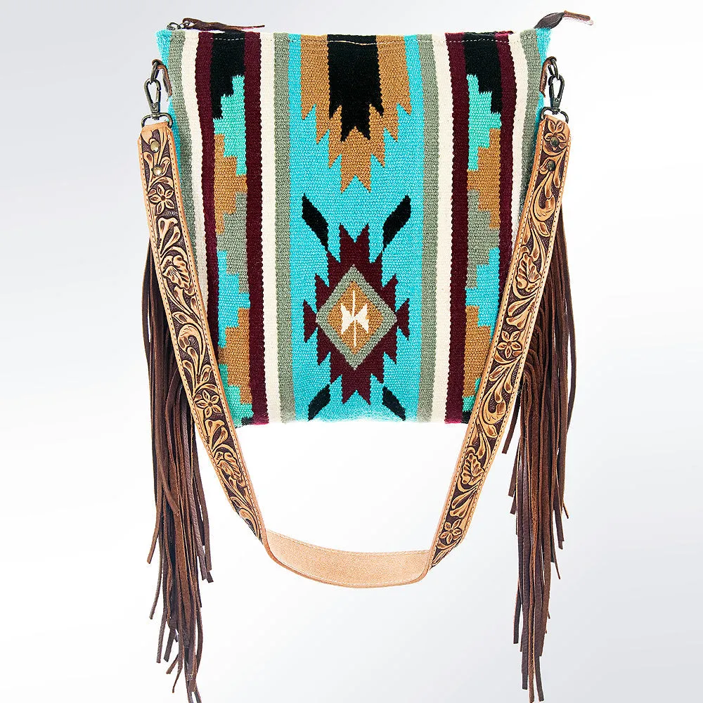 American Darling ADBG208 Large Crossbody Saddle Blanket Genuine Leather Women Bag Western Handbag Purse