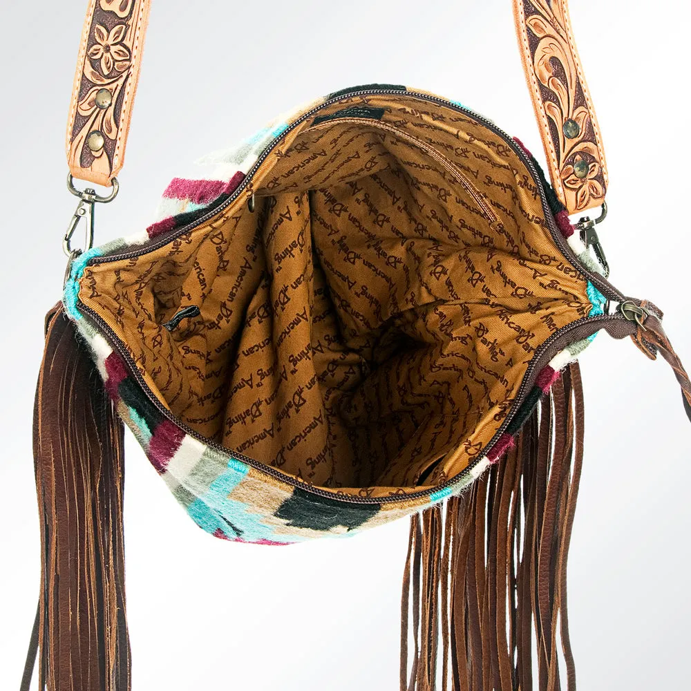 American Darling ADBG208 Large Crossbody Saddle Blanket Genuine Leather Women Bag Western Handbag Purse