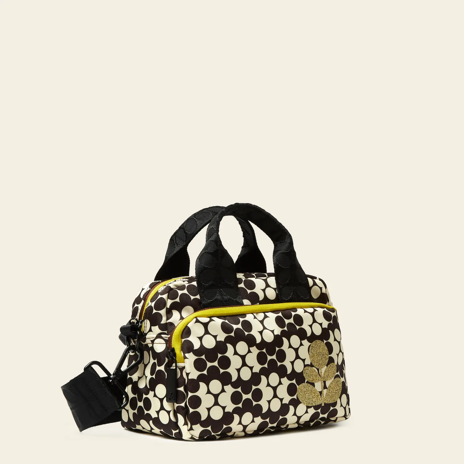 Angle Grab Crossbody - Puzzle Flower Porcini