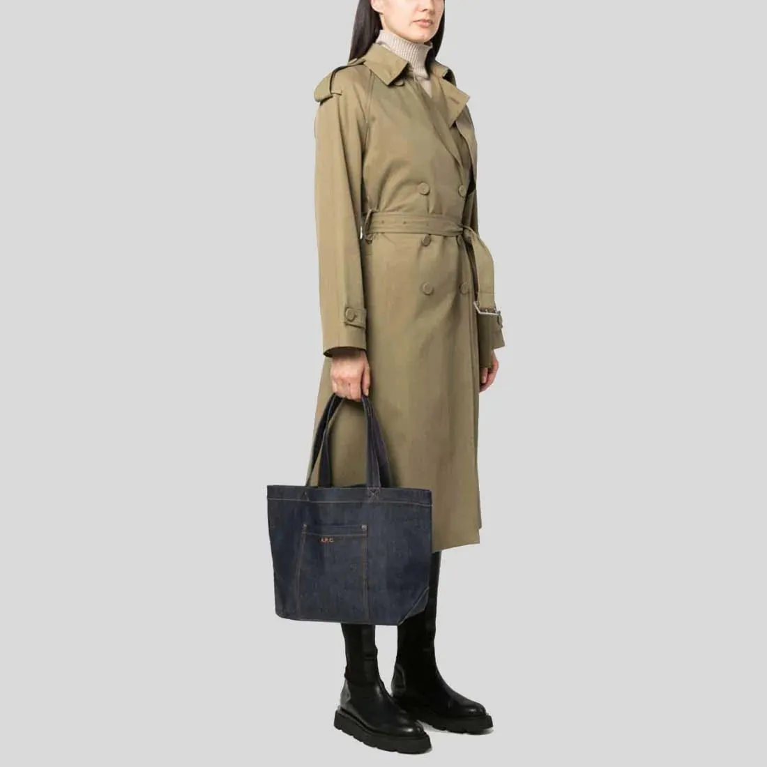 A.P.C. Thais Unisex Tote Bag Indigo RB-COCSXM61832IAI