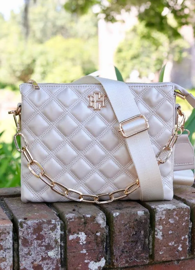 Ariana Crossbody Pearl Quilted DQ