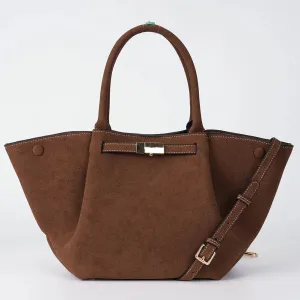 Autumn Suede Women's Tote – Retro Crossbody & Shoulder Bag