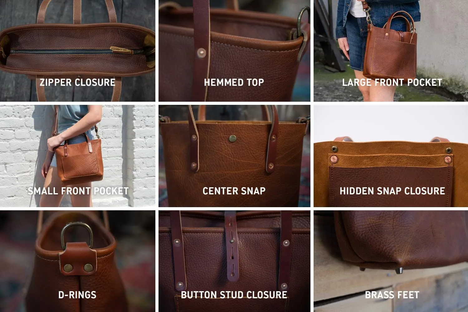 AVERY LEATHER TOTE BAG - MINI CROSSBODY - CARAMEL