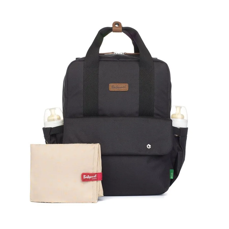 Babymel Georgi Eco Convertible Backpack Changing Bag - Black