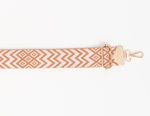 BAG STRAPS - ALMOND ZIG ZAG