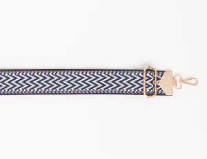 BAG STRAPS - CHEVRON NAVY