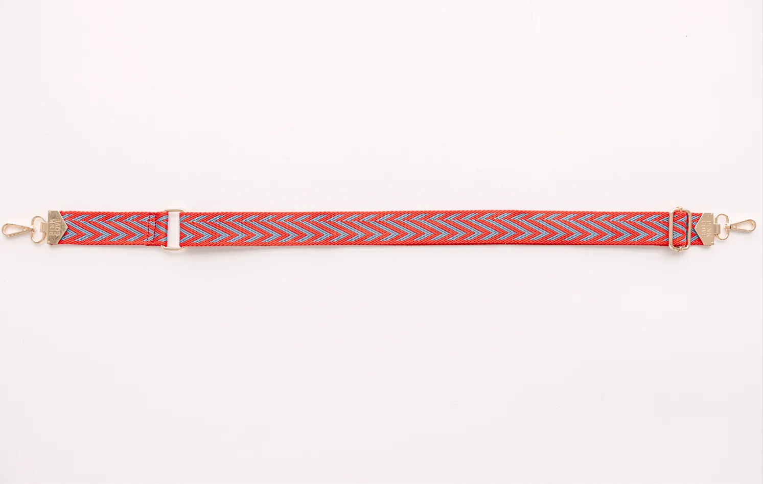 BAG STRAPS - CHEVRON RED/BLUE