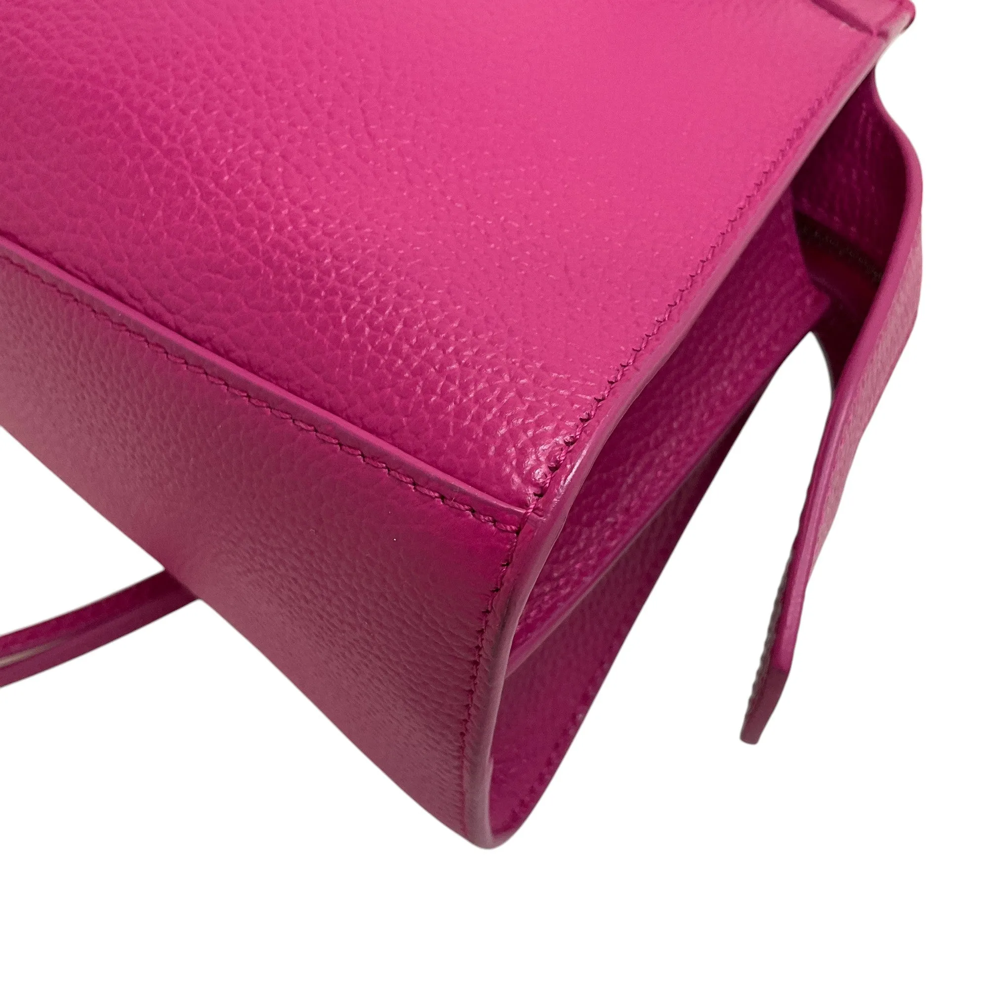 Balenciaga Hot Pink Leather  Mini City Crossbody Bag