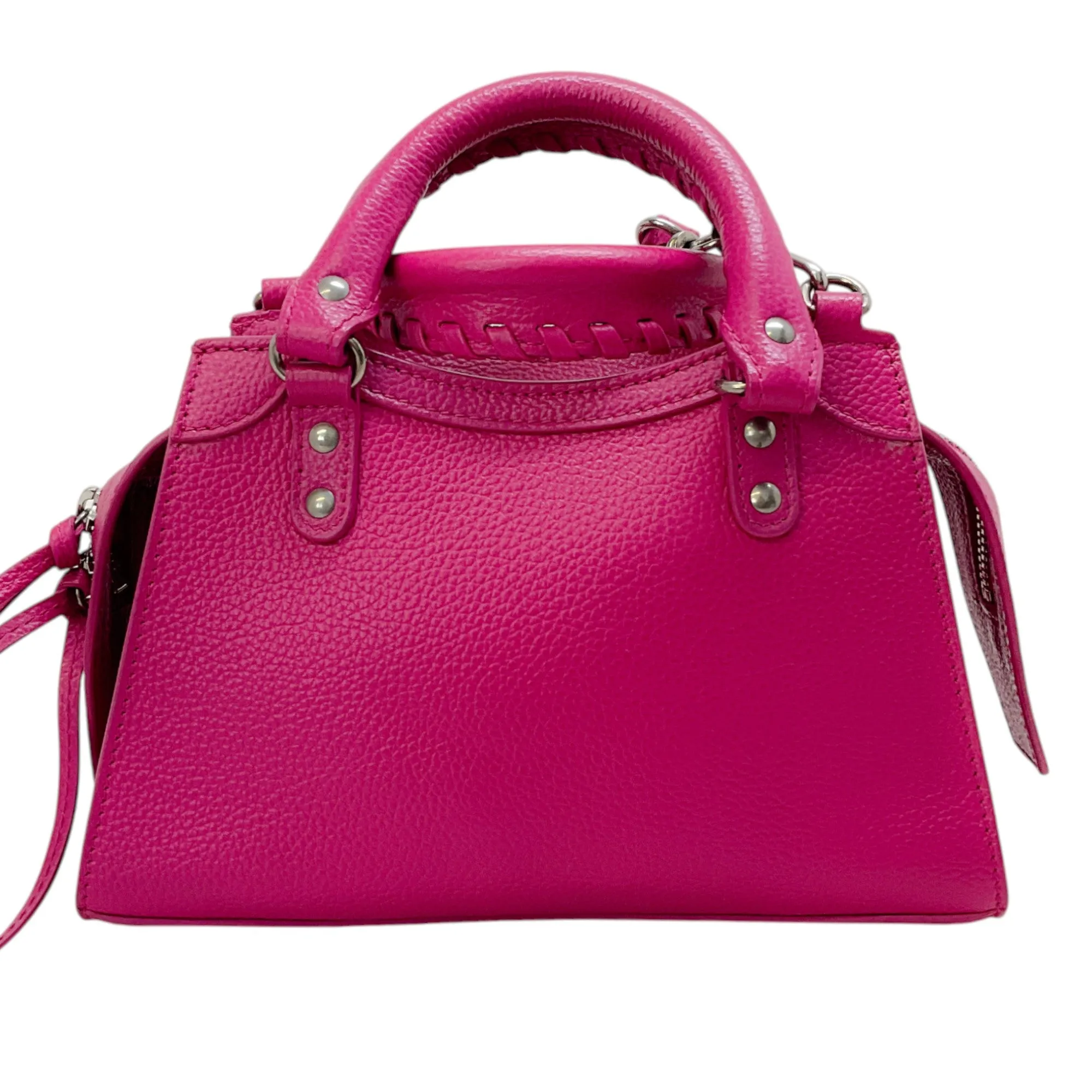 Balenciaga Hot Pink Leather  Mini City Crossbody Bag