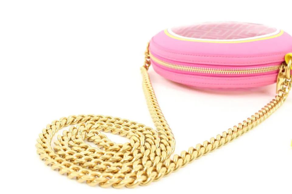 Balmain Barbie Translucent Pink Disco Round  Crossbody Bag  1BM318