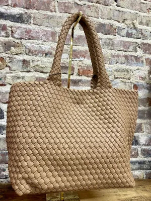 BC Leather Woven Tote