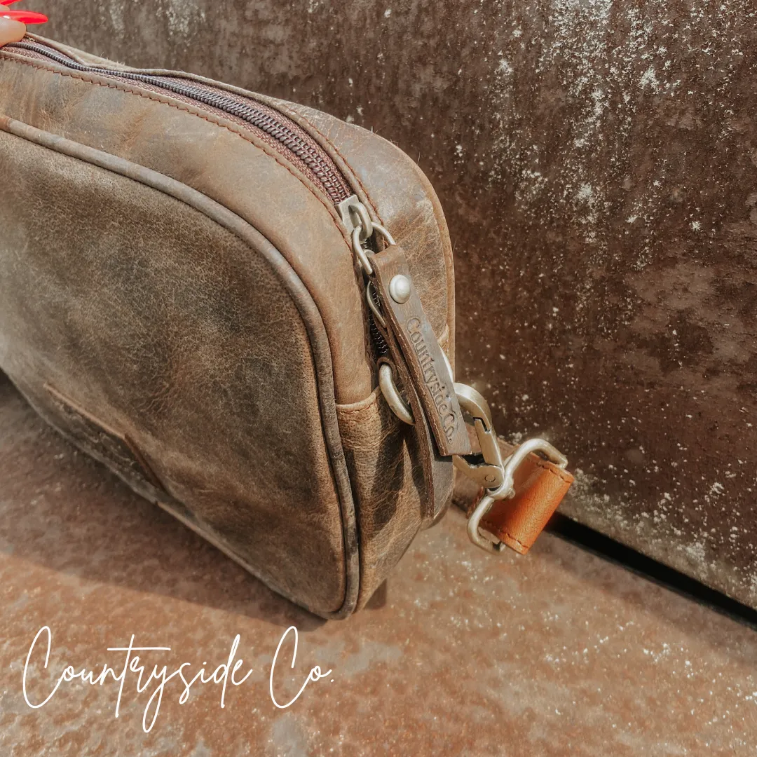 Belle Cowhide Sling Crossbody Fesitval Bag