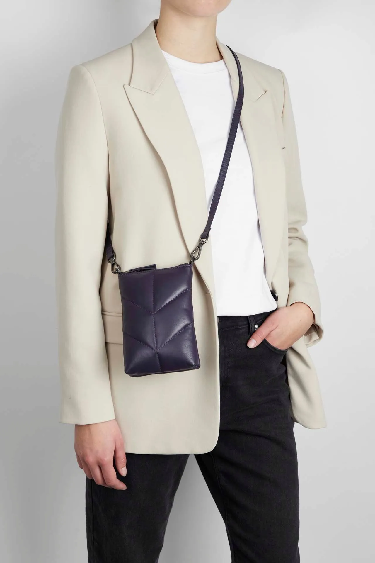 BerthaMBG Mobile Bag, Chevron Puffer