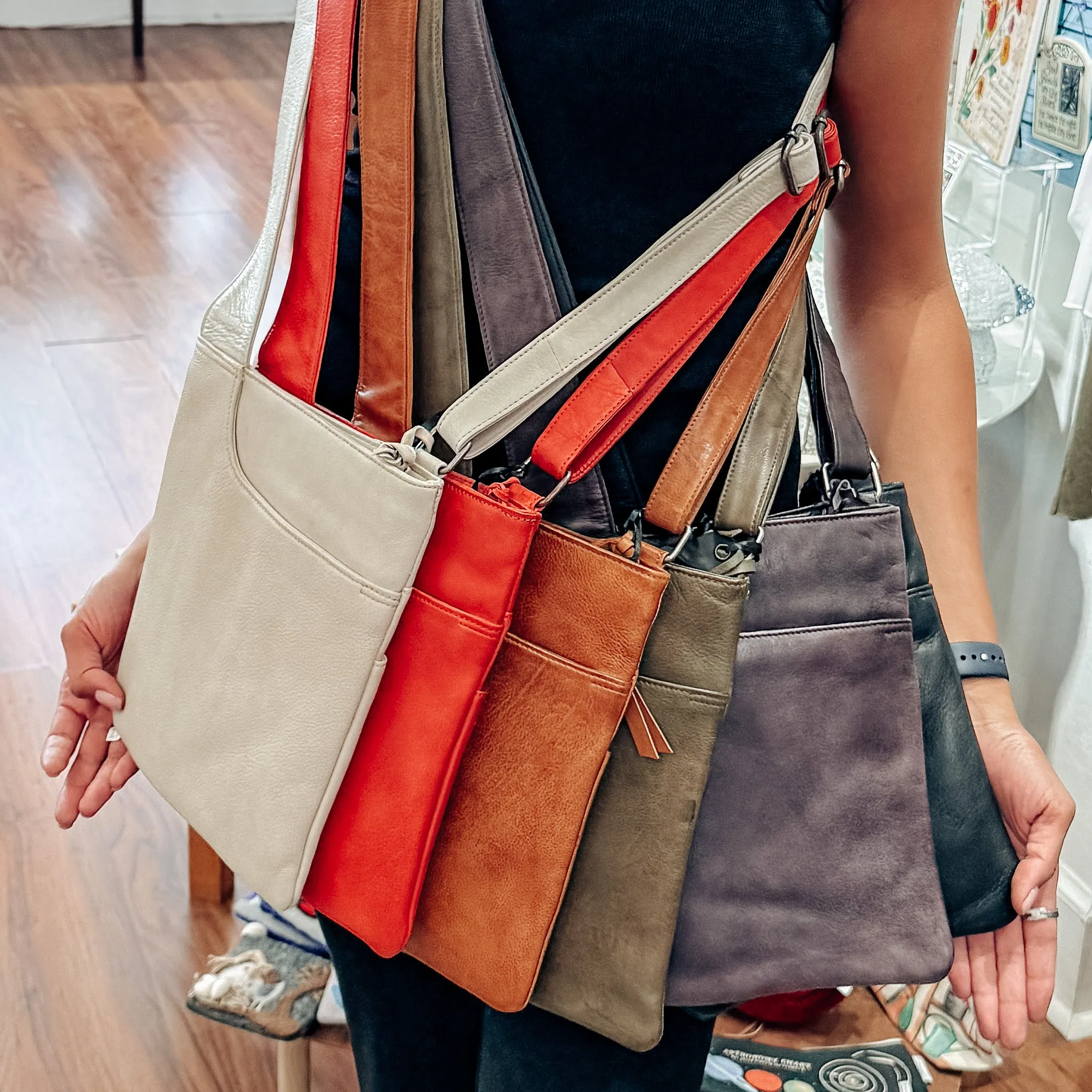 Best for Travel! Athena Mimi Leather Crossbody Bag – Sleek, Stylish & Functional