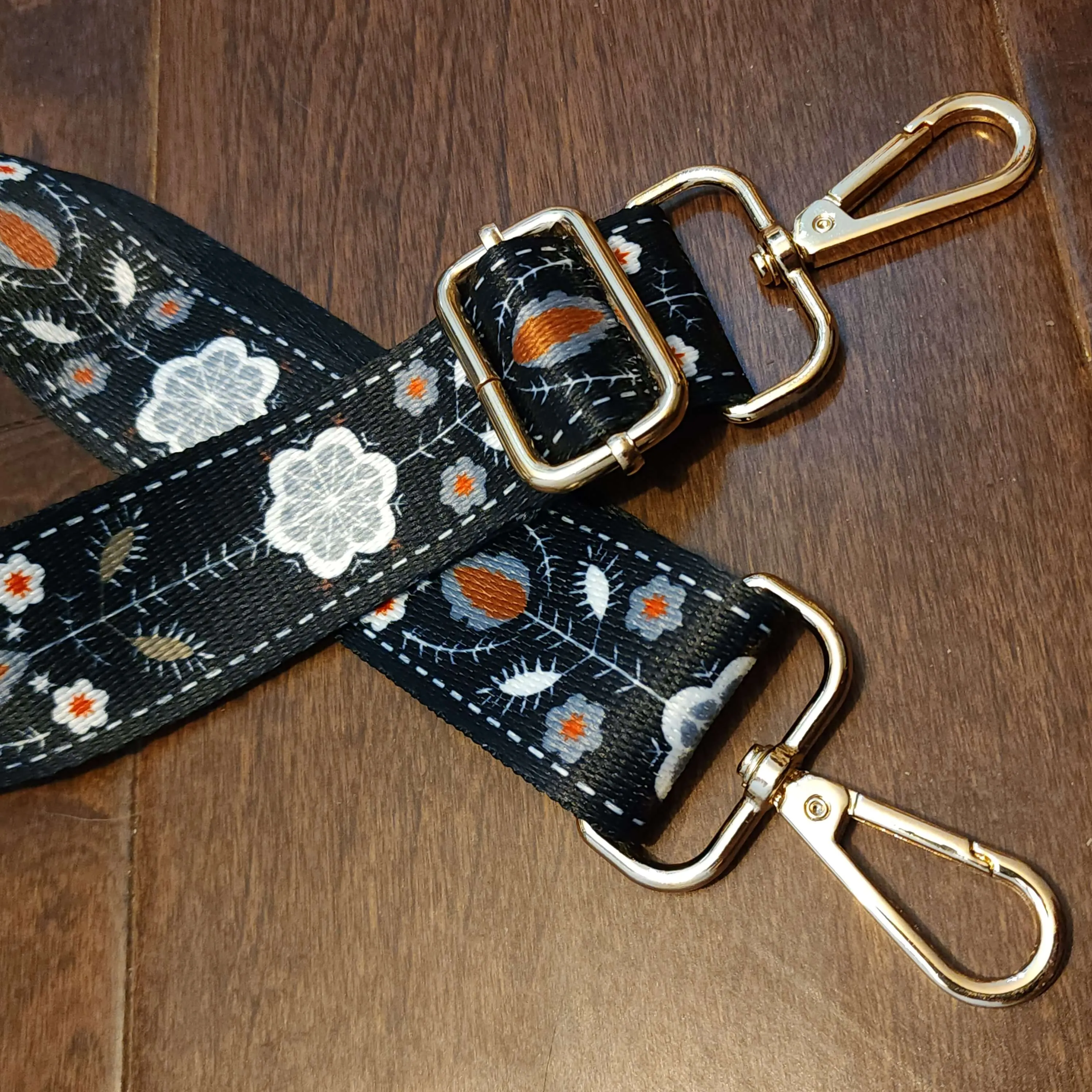 Black Folk Purse Strap, Bag Strap | 28 - 50 Inch Guitar purse straps