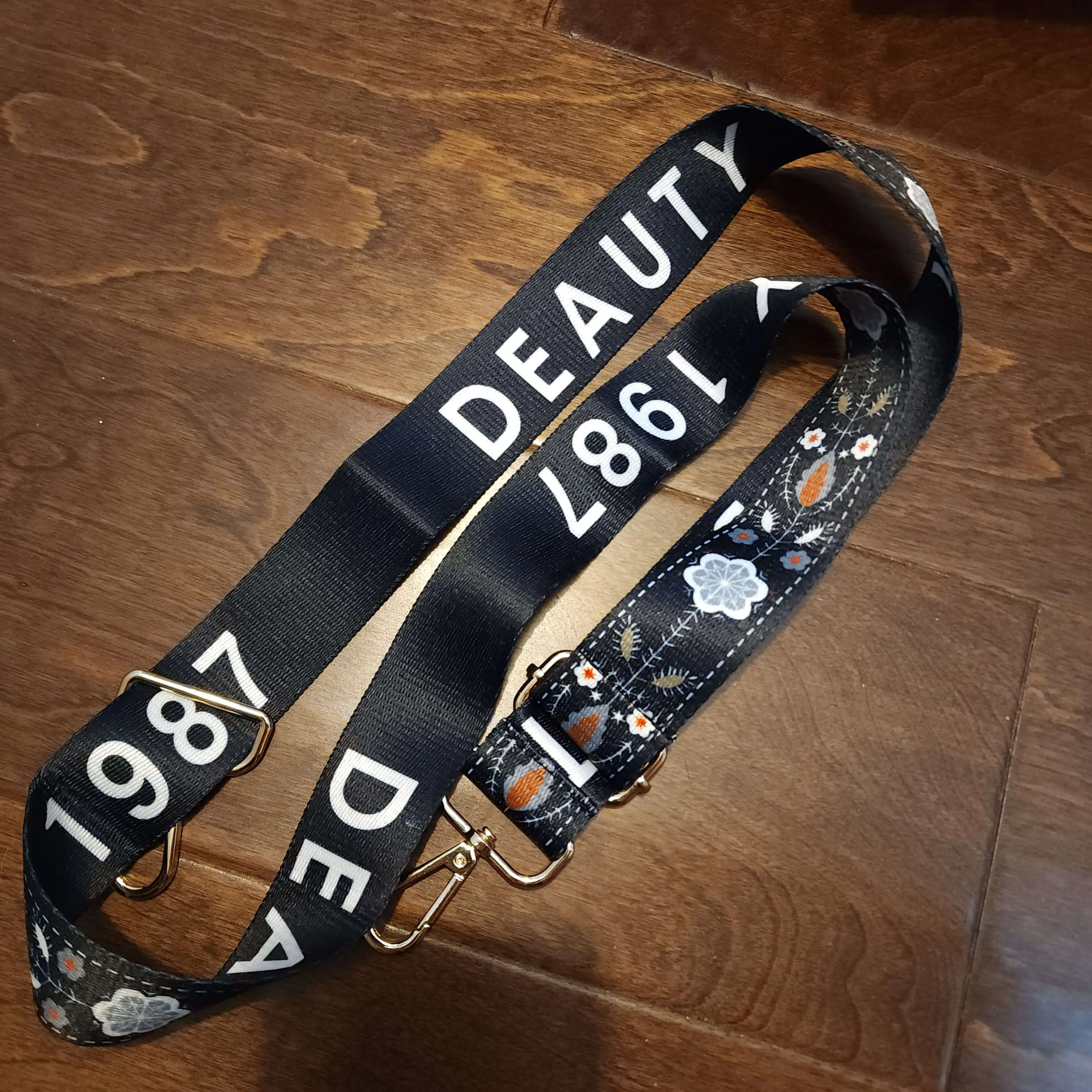 Black Folk Purse Strap, Bag Strap | 28 - 50 Inch Guitar purse straps