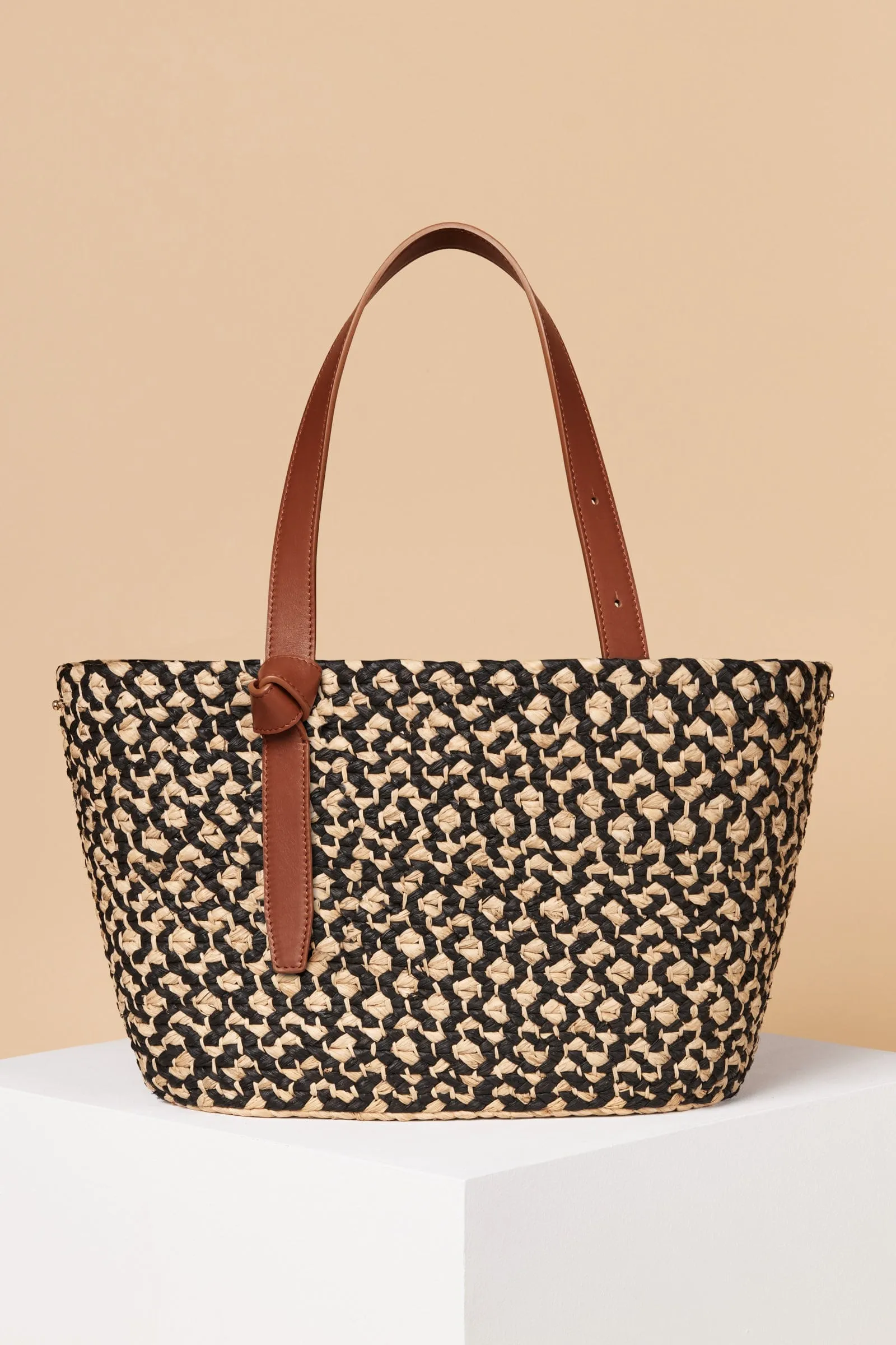 Black / Natural Mélange Tote