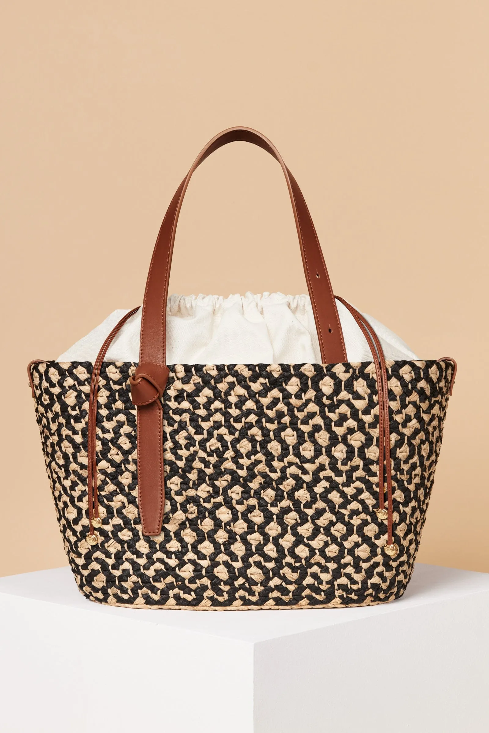 Black / Natural Mélange Tote