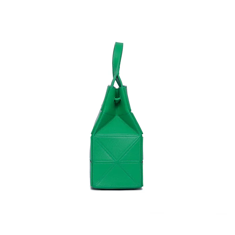 Block Small Foldable Handbag - Green