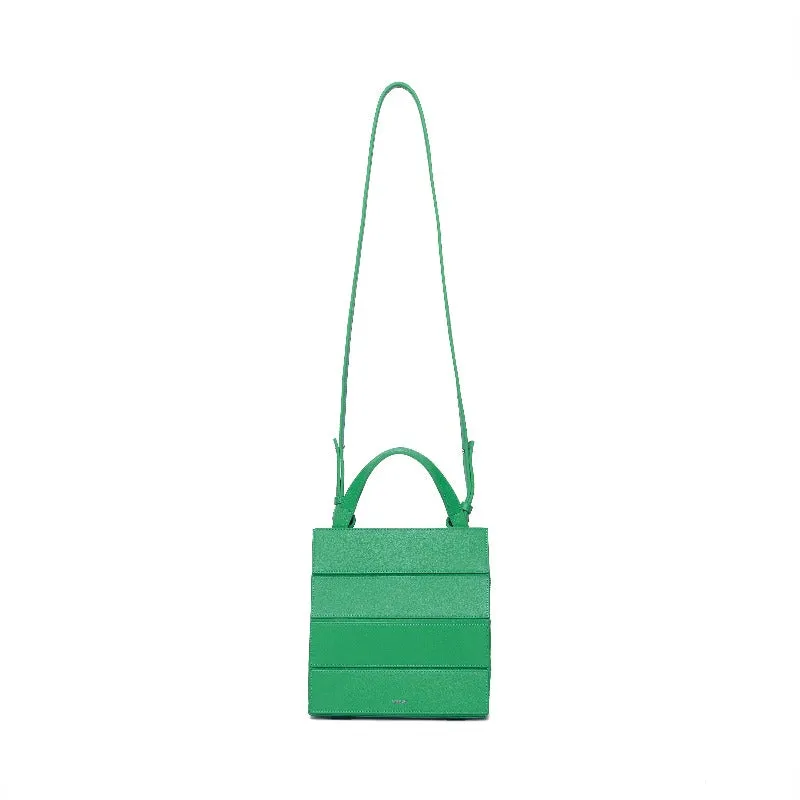 Block Small Foldable Handbag - Green