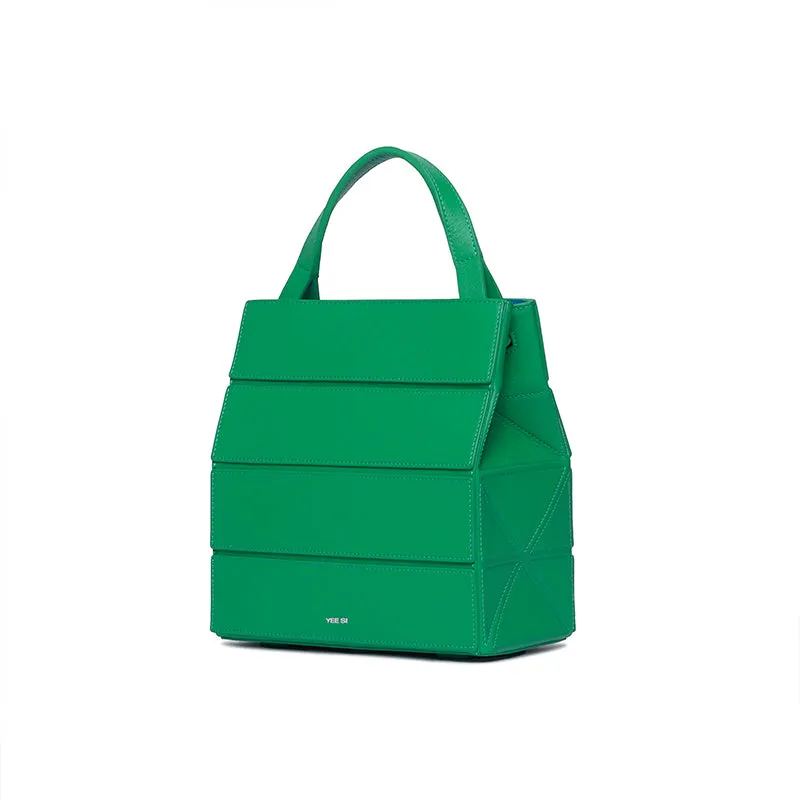 Block Small Foldable Handbag - Green
