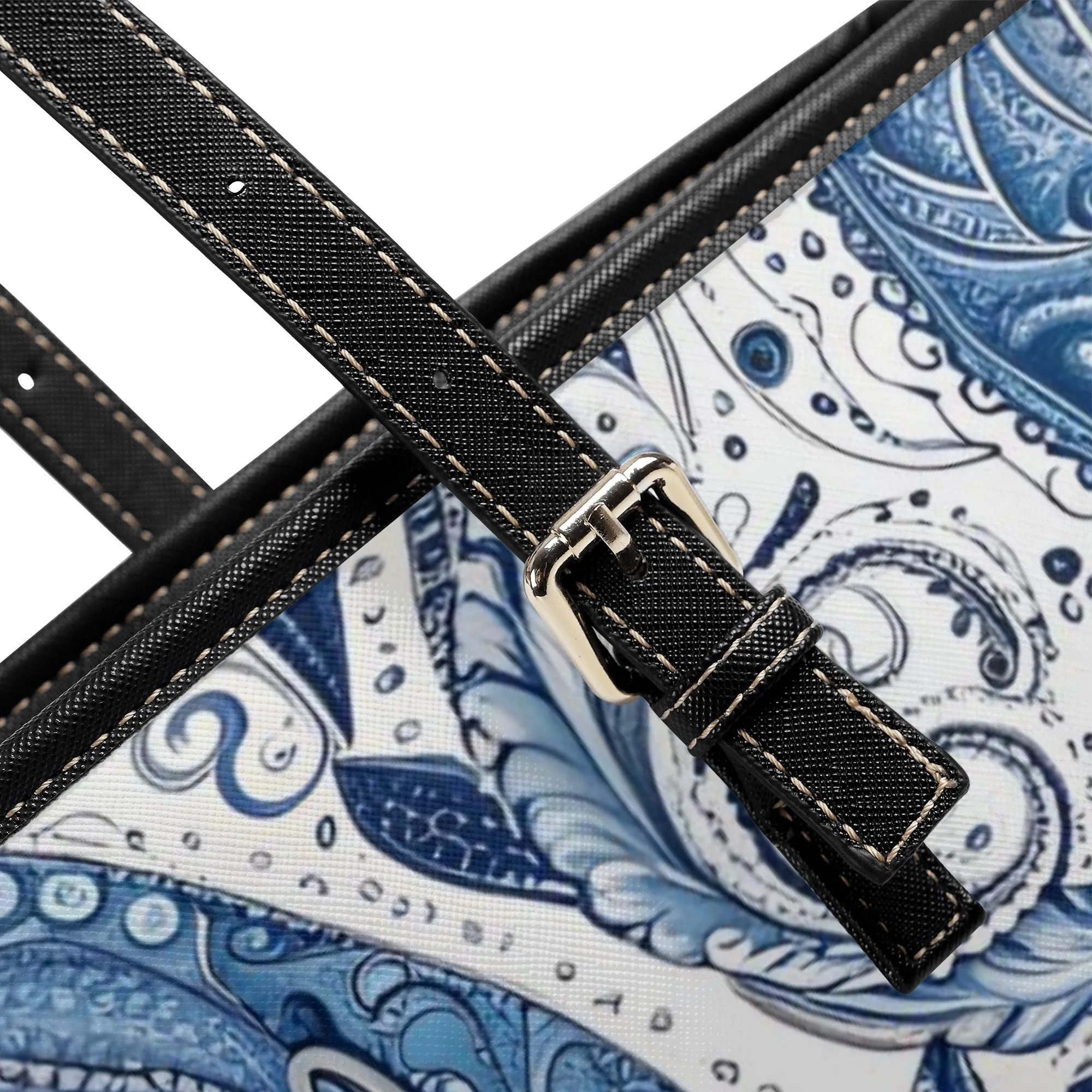 Blue Paisley Tote Bags