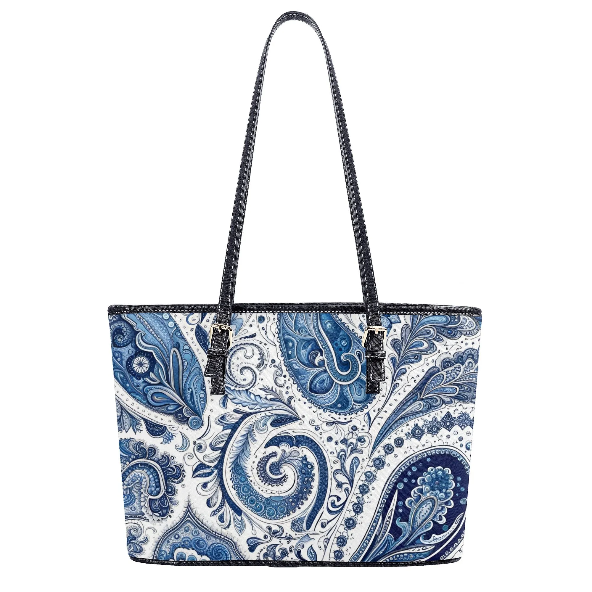 Blue Paisley Tote Bags