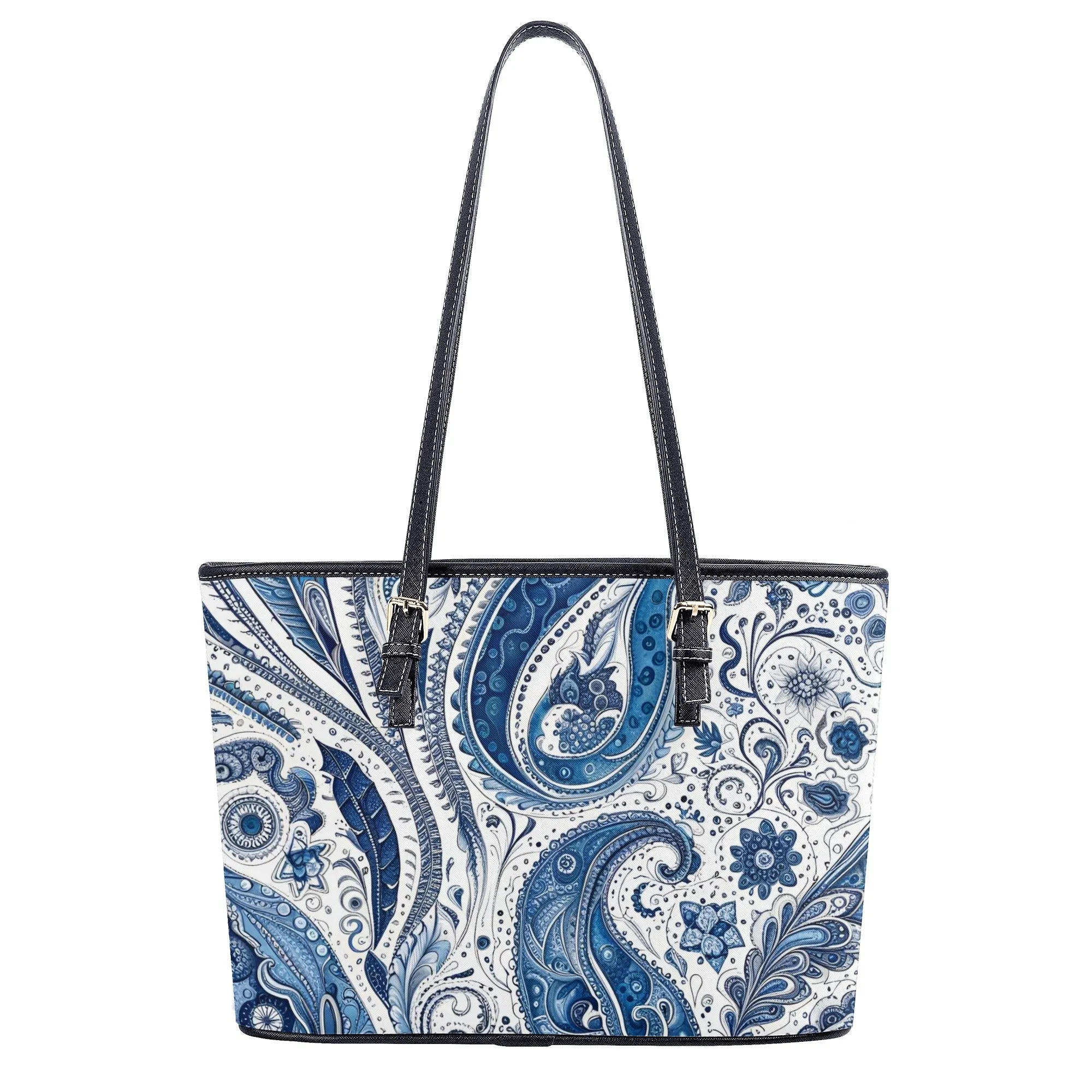 Blue Paisley Tote Bags