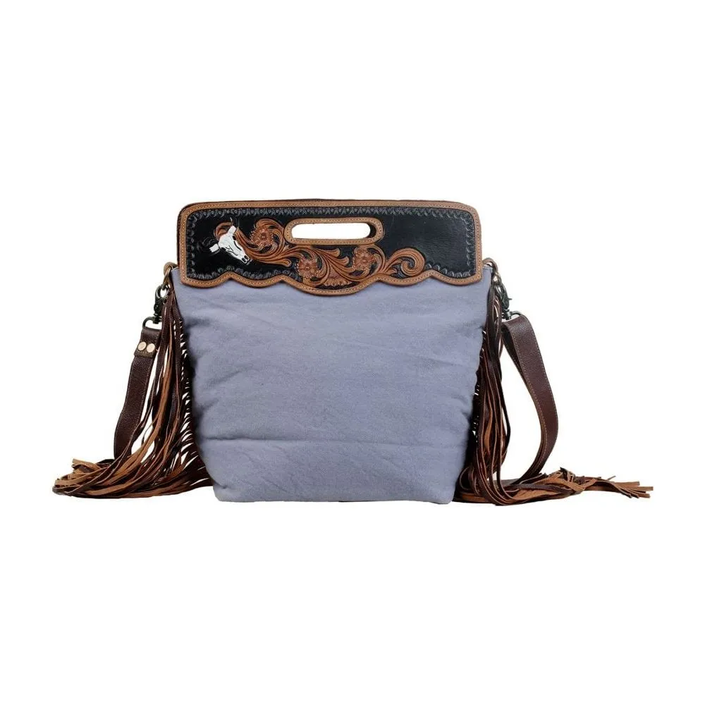 Blue Stream Hand-Tooled Bag