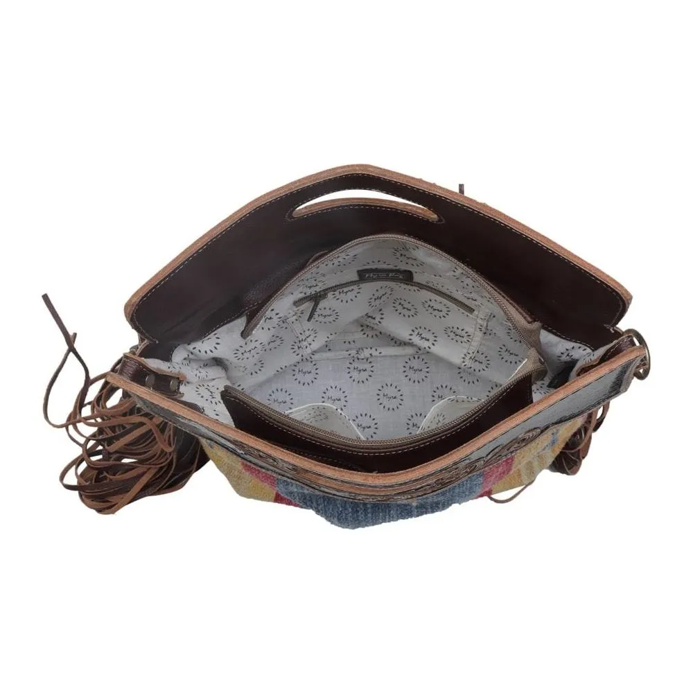 Blue Stream Hand-Tooled Bag