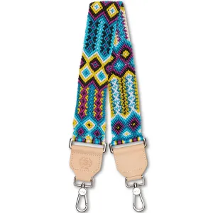 Blueberry Wide Woven Crossbody Strap