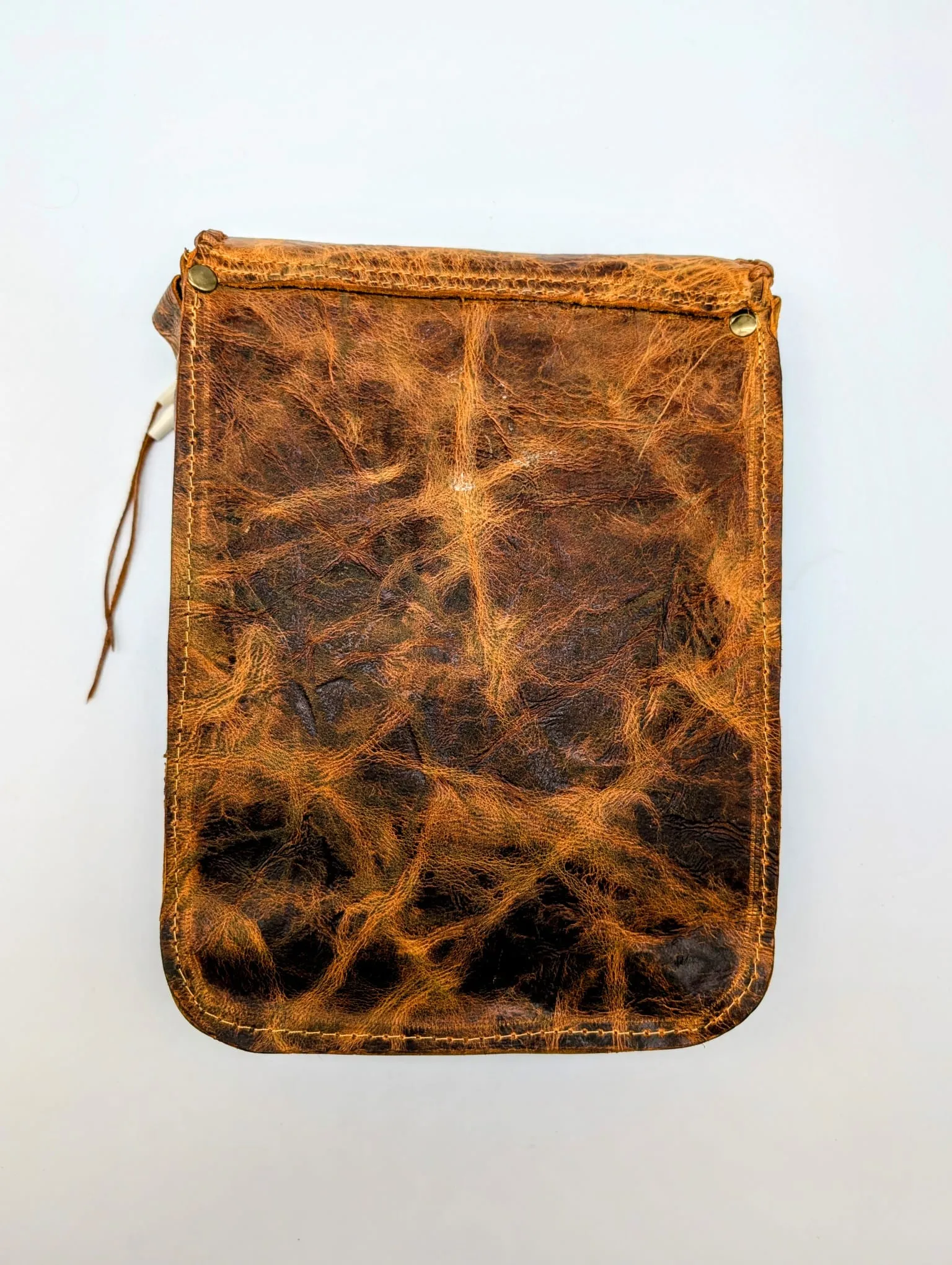 Bohemian Snakeskin Leather Hip Bag with Beaded Tassels