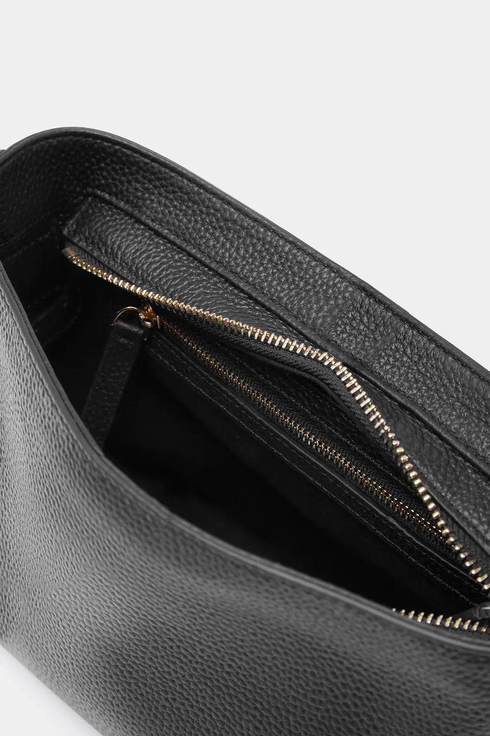 Bridie Leather Crossbody Bag Blk