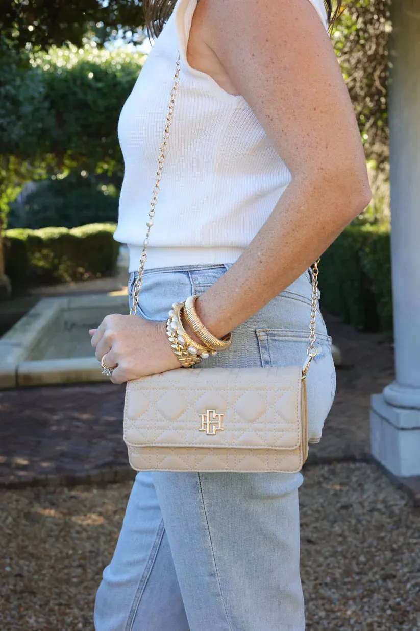BRYNLEIGH CLUTCH CROSSBODY BAG-NUDE QUILTED LQ
